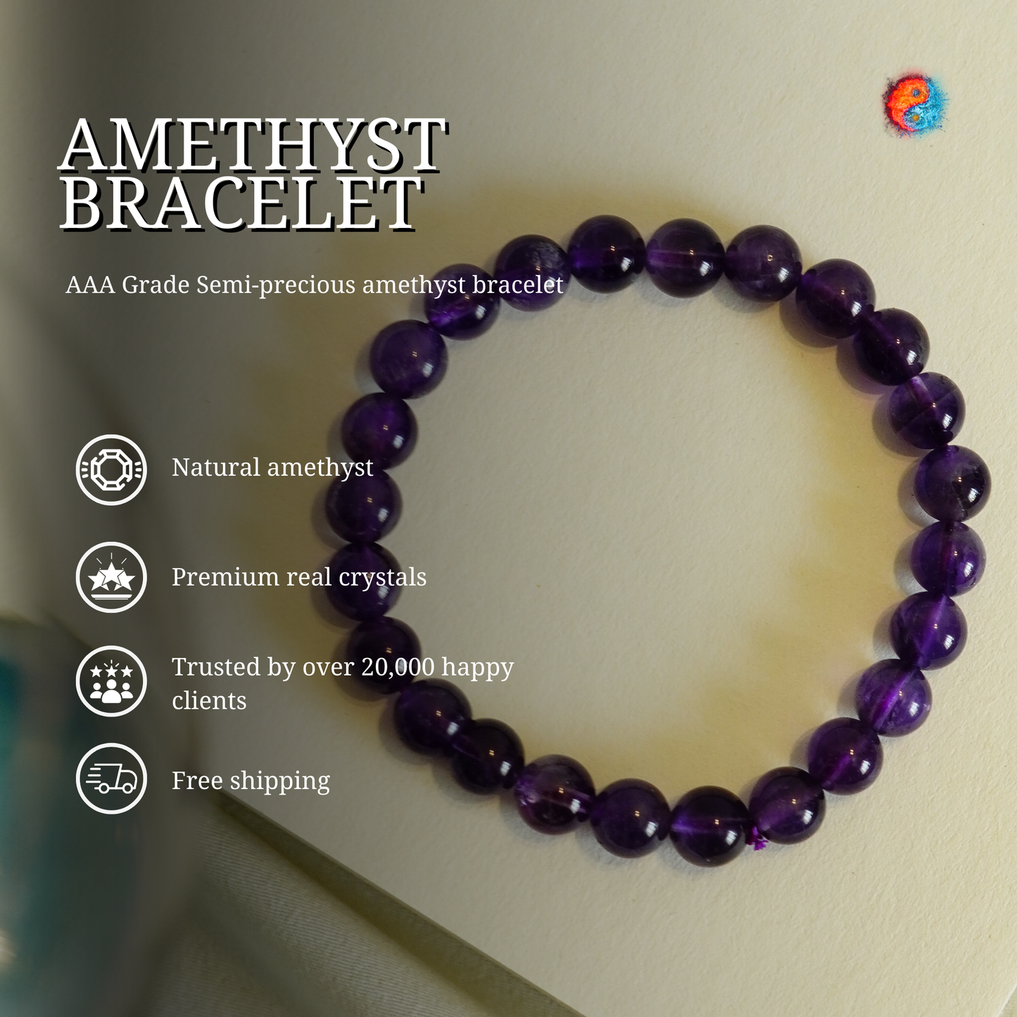 Pure Brazilian Amethyst Bracelet