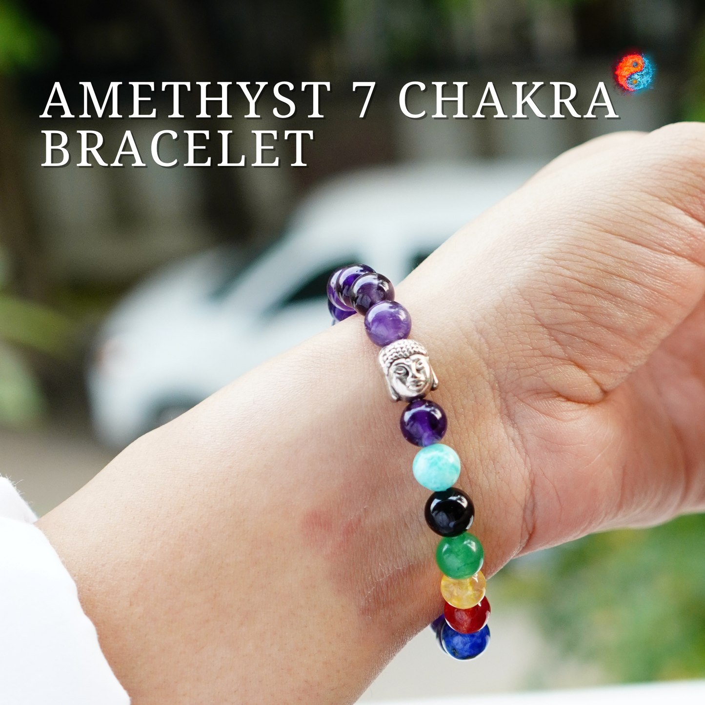 Amethyst 7 Chakra Bracelet | Power of 7 crystals
