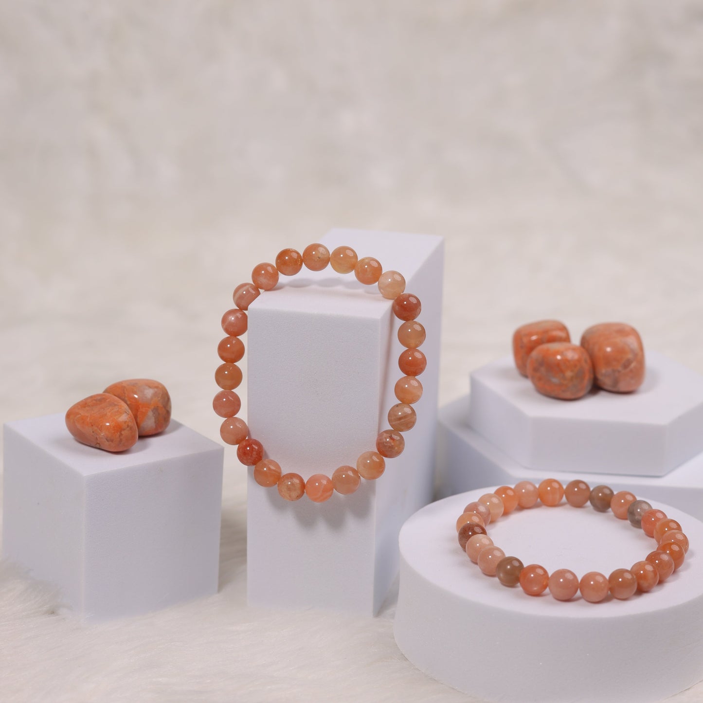 Peach Moonstone Bracelet