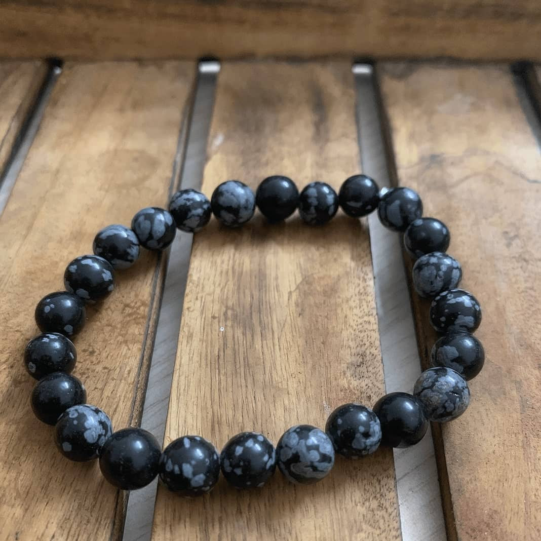 Snowflake Obsidian Bracelet