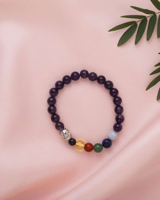 Amethyst 7 Chakra Bracelet