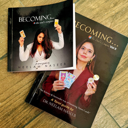 Tarot Mastery Bundle - Becoming Vol I & II, Citrine Tumble, Aura Cleansing Spray, Angelite Bracelet, Tarot Deck