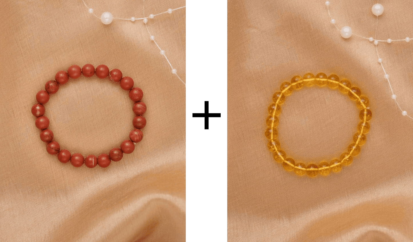 Red Jasper + Citrine bracelet (Customized)