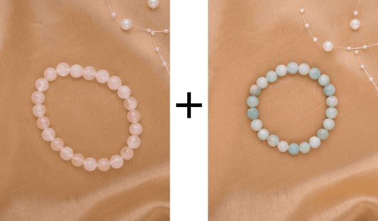 Rose quartz + Amazonite Bracelet (Customized)