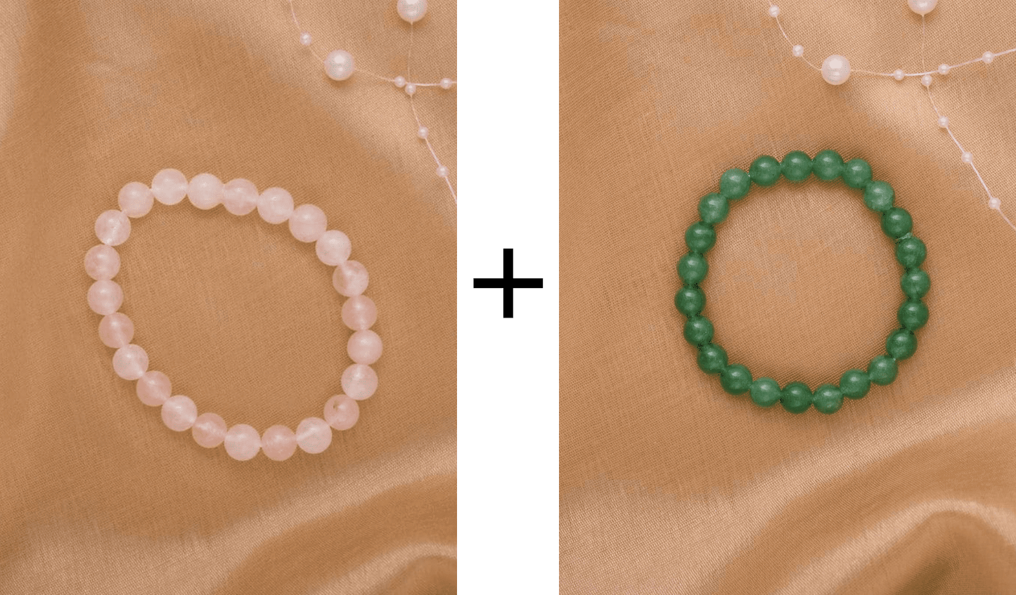 Rose quartz + Green Aventurine (Customized)