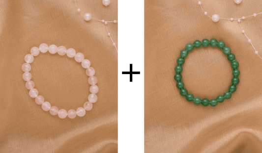 Rose quartz + Green Aventurine (Customized)