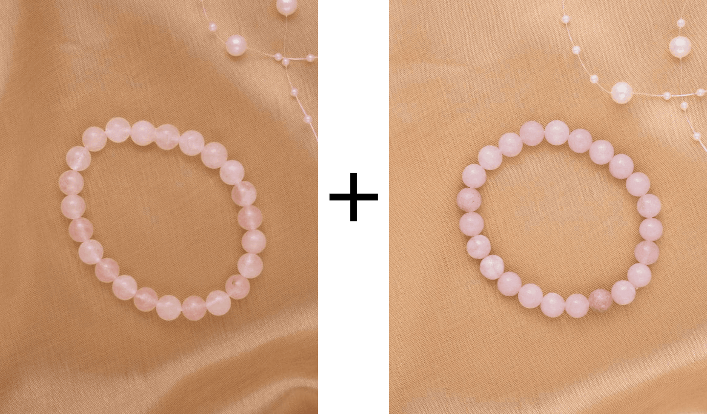 Rose quartz + Kunzite Bracelet (Customized)