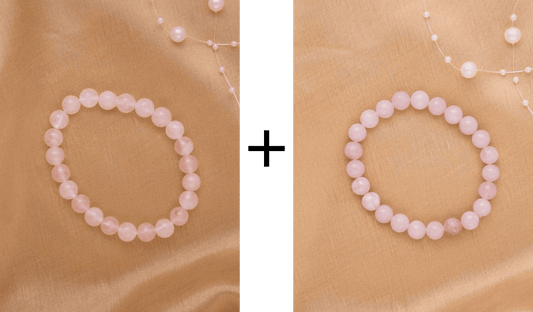 Rose quartz + Kunzite Bracelet (Customized)