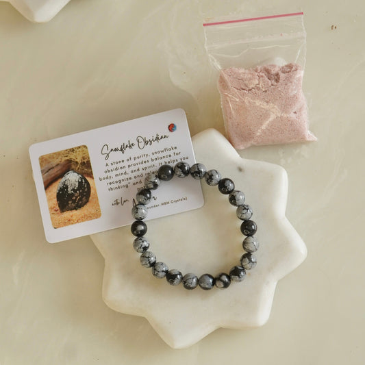 Snowflake Obsidian Bracelet