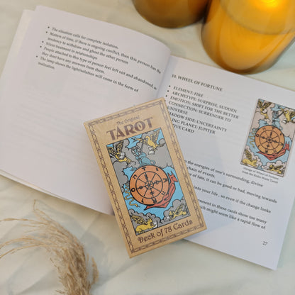 Tarot Mastery Bundle - Becoming Vol I & II, Citrine Tumble, Aura Cleansing Spray, Angelite Bracelet, Tarot Deck
