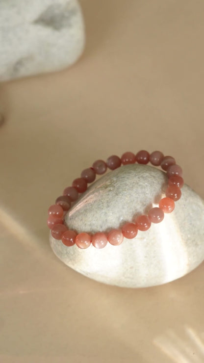 Peach Moonstone Bracelet